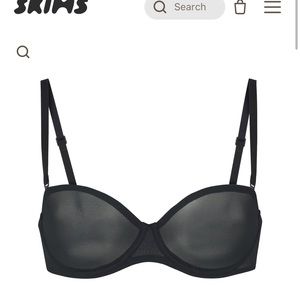NWT SKIMS Mesh Strapless Bra- Ochre | 40C. Color not available online currently